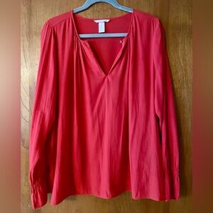 H&M coral blouse